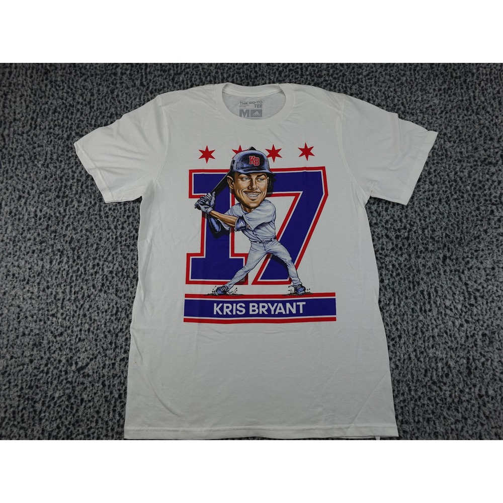 Adidas Kris Bryant‎ Chicago Baseball Graphic T-Shirt Mens Medium White Good 17
